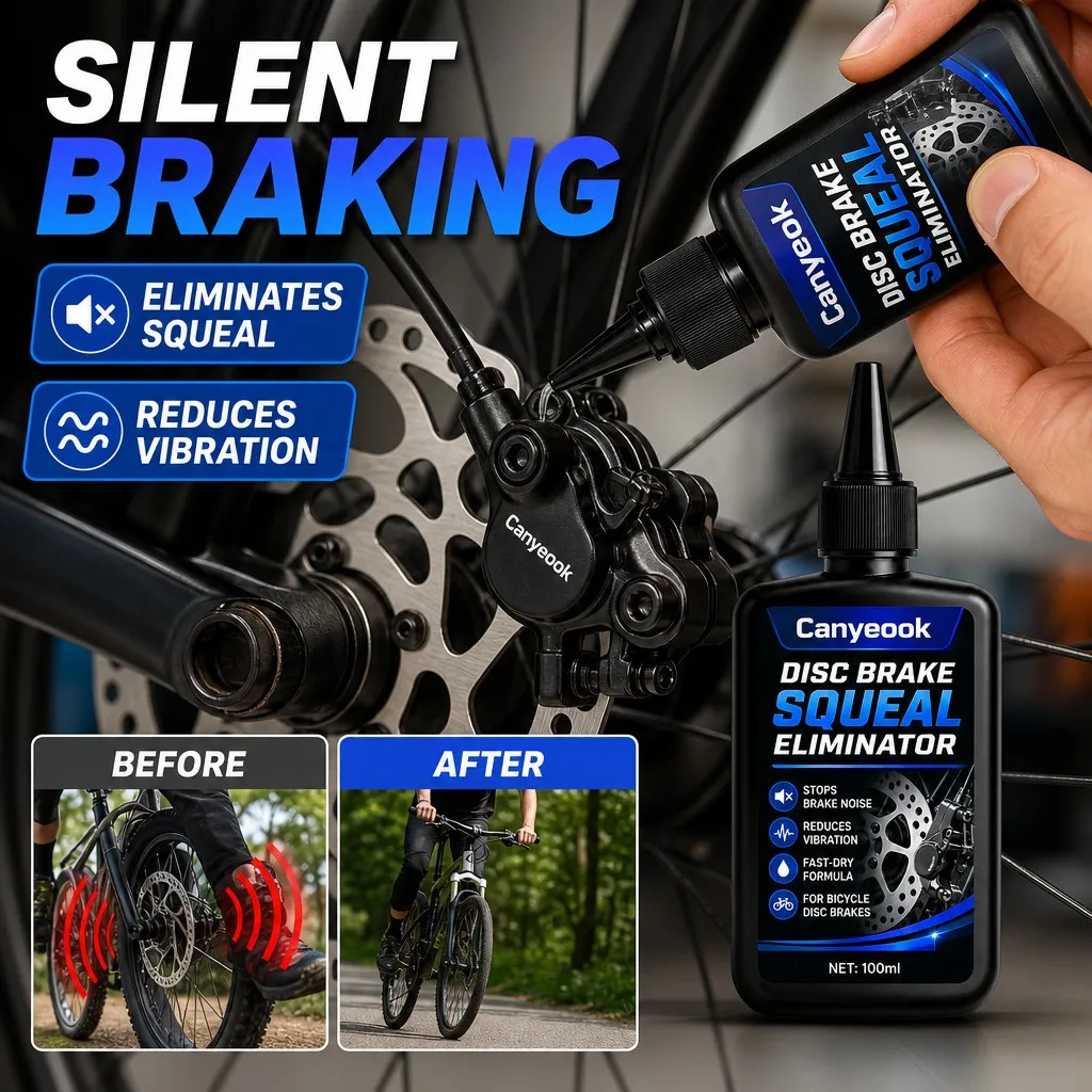 CANYEOOK Disc Brake Squeal Eliminator Bicycle Brake Noise Reducer Anti-Squeal Lubricant Quick-Dry 100ml