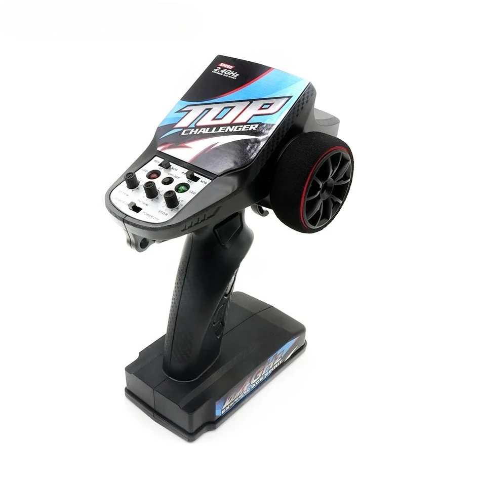 Sistema de Radio de 2.4GHZ y 7 Canales, Transmisor y Receptor con Control Remoto, Luces LED, Canales de Guincho, Piezas de Mejora para Autos, Barcos y Tanques RC