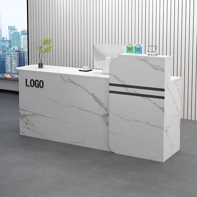 Luxury Reception Desk Stylish Modern Nordic Elegant Chic Simple Workplace Bureau Accueil Office Furniture