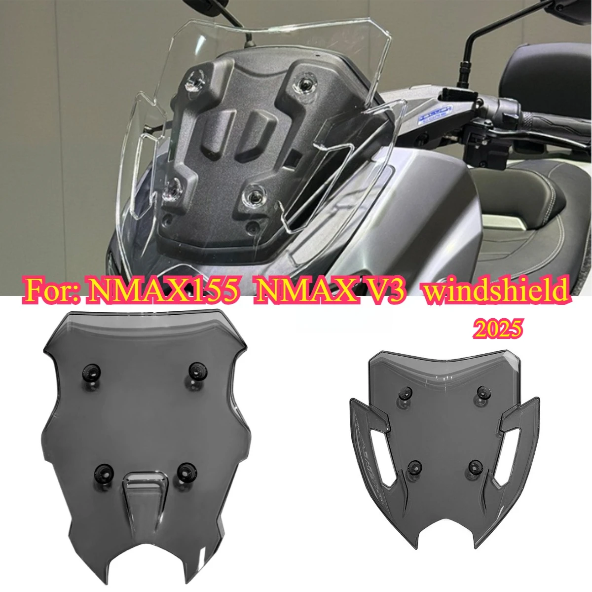 

For NMAX155 Modified Windshield NMAX V3 Racing Front Windshield Combat Sports motorcycle accessories For nmax155 2025