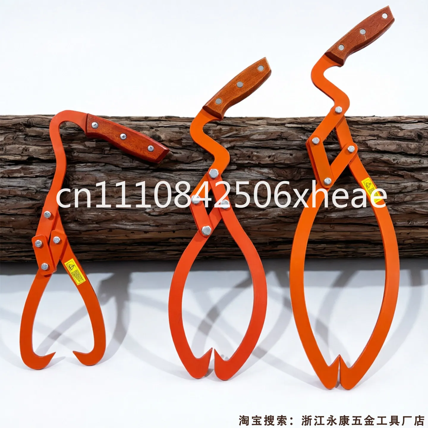 Wood handling hooks, wooden clips, log handling hauling, steel pliers, wooden clips, round wooden hooks