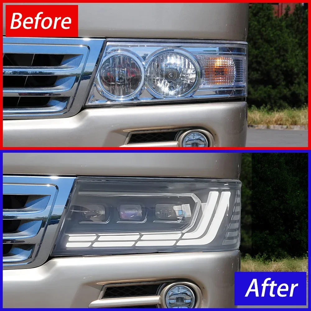 Car Front Lamps For Toyota Coaster 2007-2019 LED Auto Headlights Assembly Upgrade Dynamic 3 Projector Lens Tool Accessories