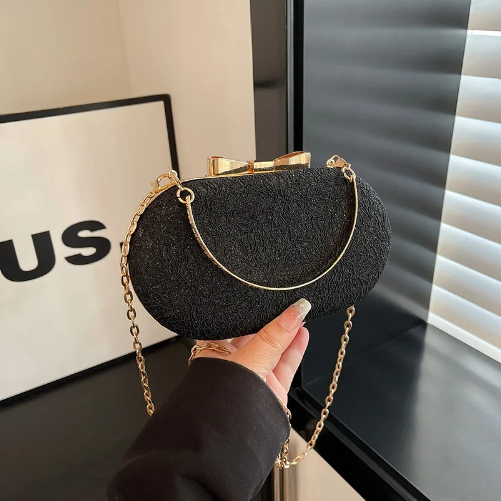 

Вечерняя сумочка-клатч в стиле ретро с бантом, блестящая, большой вместимости, для хранения косметики, телефона, на свадьбу