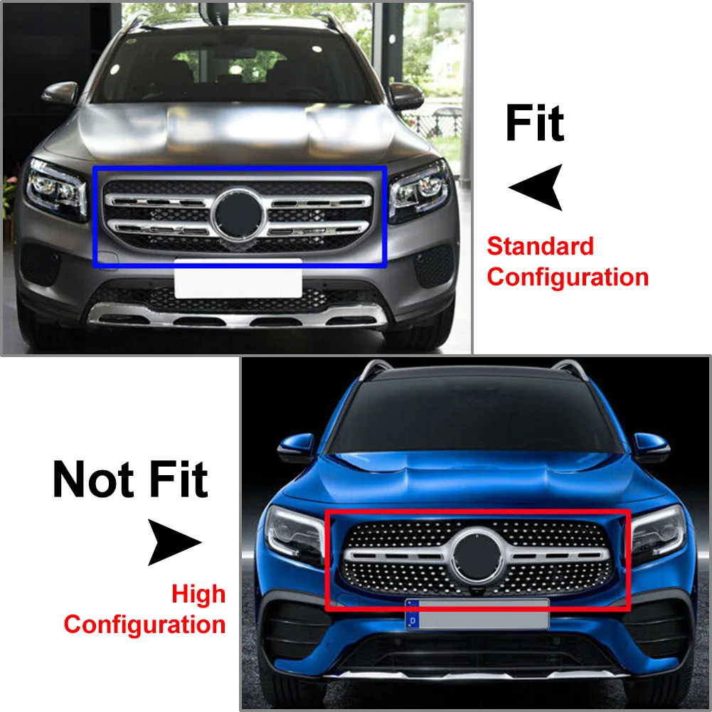 4Pcs For Mercedes Benz GLB X247 2020-2021 Front Bumper Lip Splitter Spoiler Trim Decoration ABS Plastic Car-styling Accessories