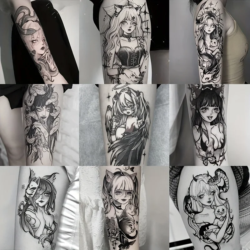 

9 больших травяных тату-наклеек, стойких от 7 до 15 дней, водонепроницаемых и износостойких, с реалистичным эффектом.