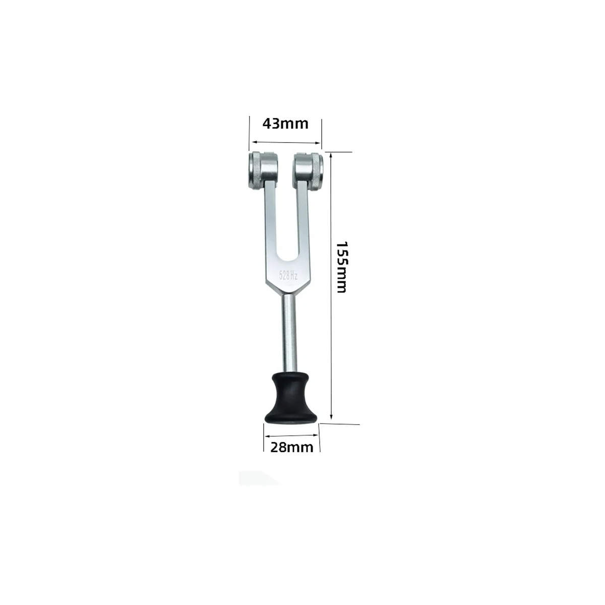 Tuning Fork 528HZ with Mallet for Healing Chakras, Sound Therapy, Maintaining Perfect Harmony of Body, Mind and