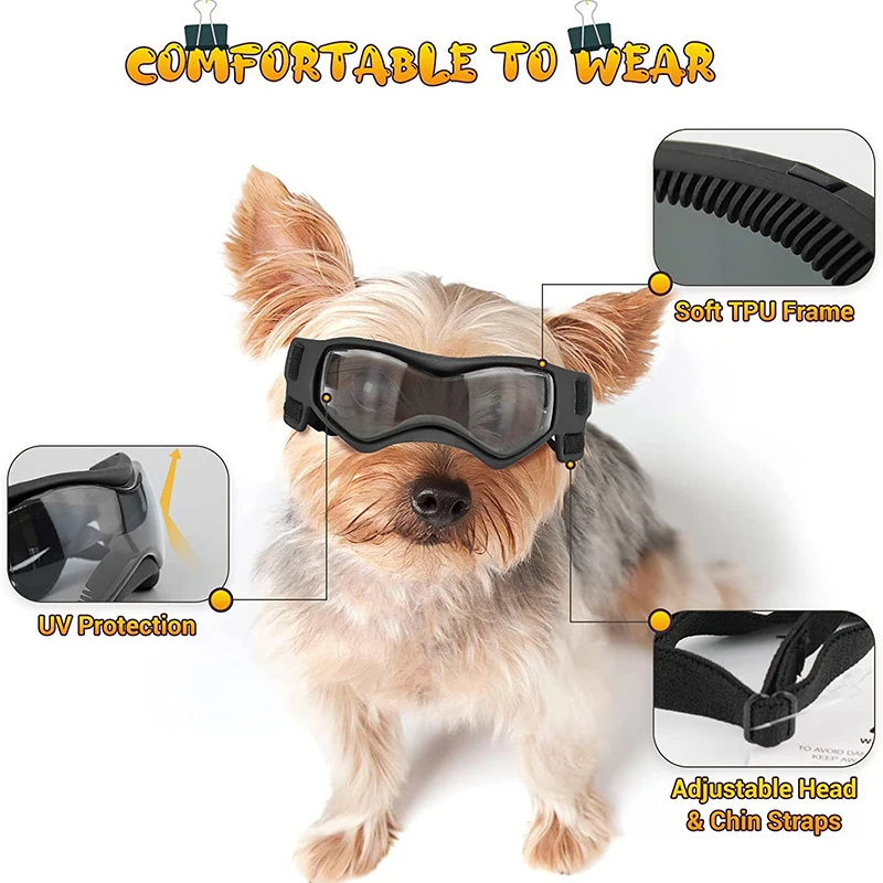 Outdoor Dog Sunglasses UV Protection Windproof Small Breed Goggles Swimming Skating Pet Glasses Dog Decor Dog Accessaries