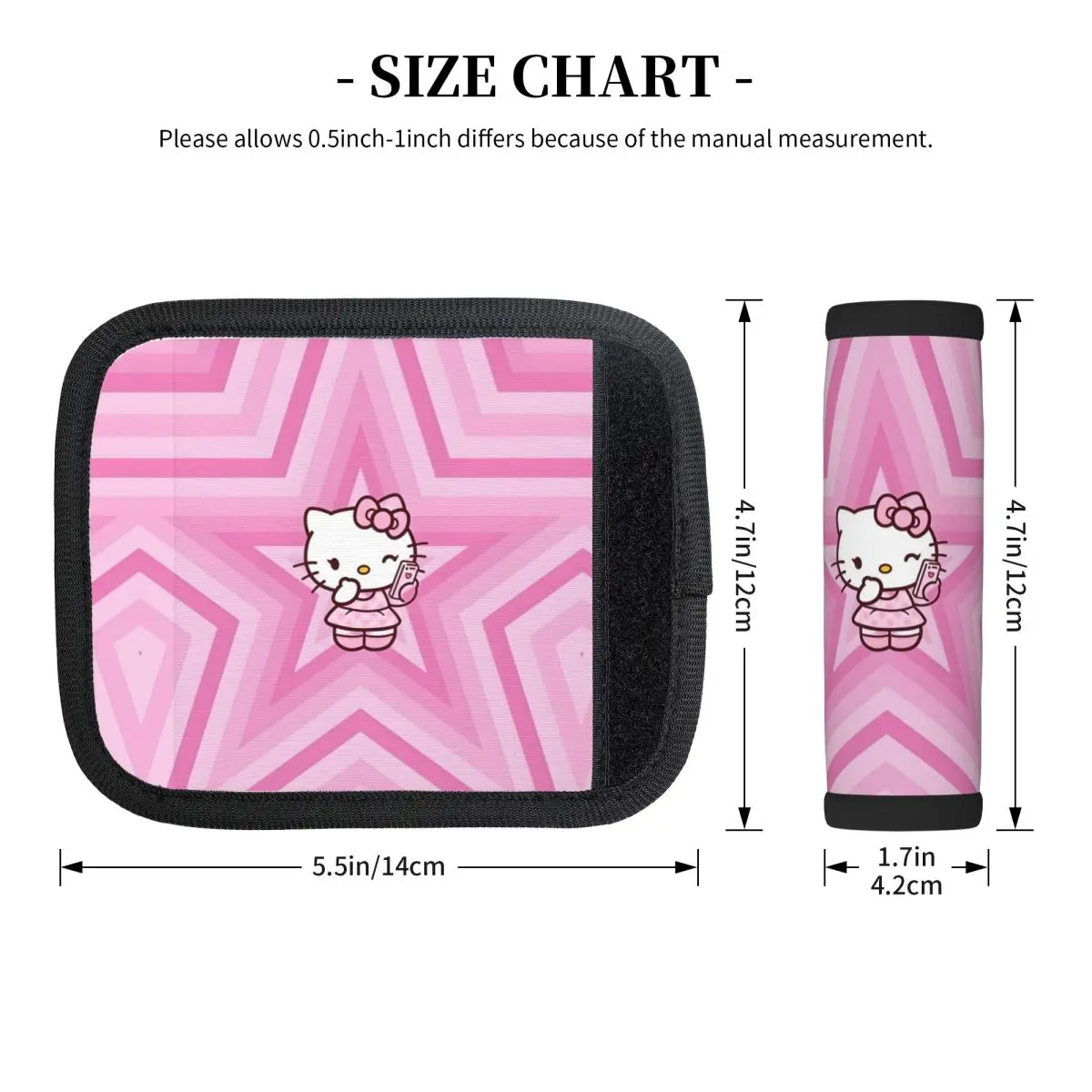 مخصص مرحبا كيتي القط الأمتعة مقبض التفاف حقيبة معرف 2 قطعة الكرتون أنيمي لمقبض الباب #3