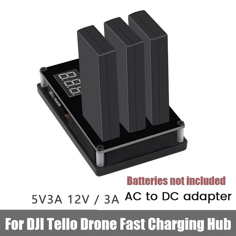 For DJI Tello Drone Fast Charging Hub 3 Lipo Battery Intelligent Flight Batteries Charger for DJI Battery Charger