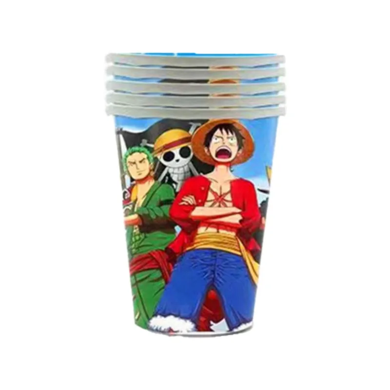 لوازم الحفلات من قطعة واحدة من الرسوم المتحركة لوفي للاستعمال مرة واحدة، أكواب بالونات لتزيين أدوات المائدة #5