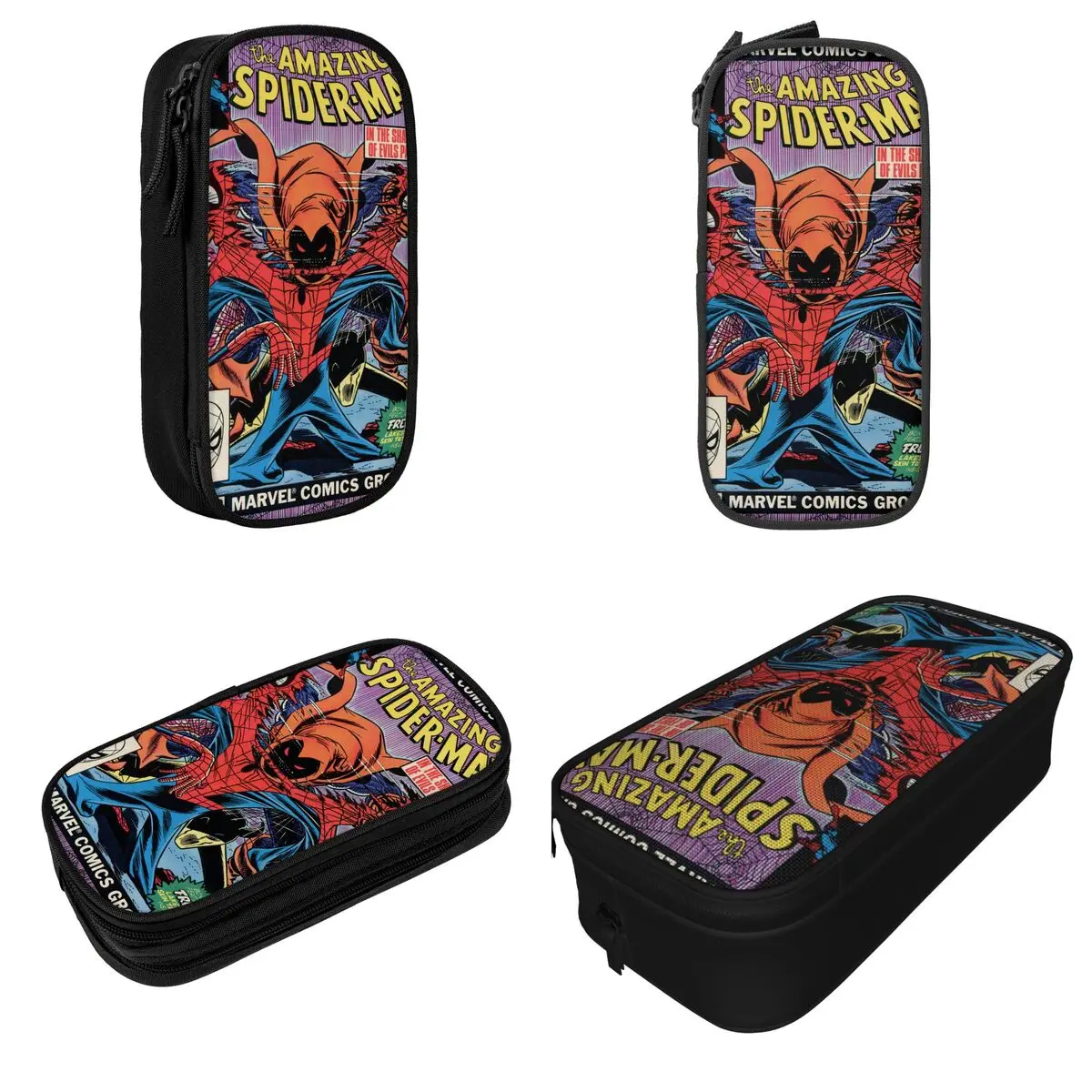 Spiderman Pencil Case Green Goblins Last Stand Spider Man Pen Box Bags Student Big Capacity School Supplies Zipper Pencil Box