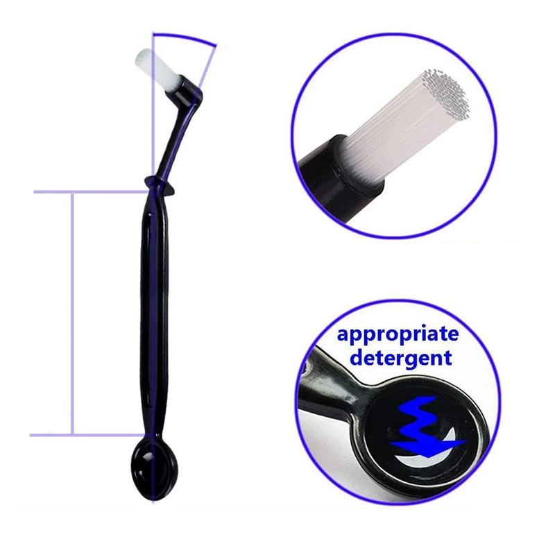 ABZV-Coffee Machine Cleaning Brush With Spoon Tool Set For Espresso Machine Group Head,Pack Of 3,Black