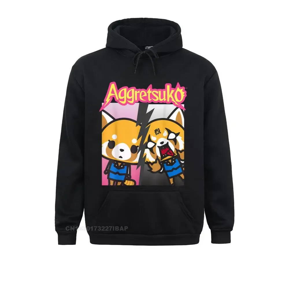 

Aggretsuko Split Personality Tee Shirt Hoodies Designer Hip Hop Long Sleeve Mens Sweatshirts Christmas Summer Clothes