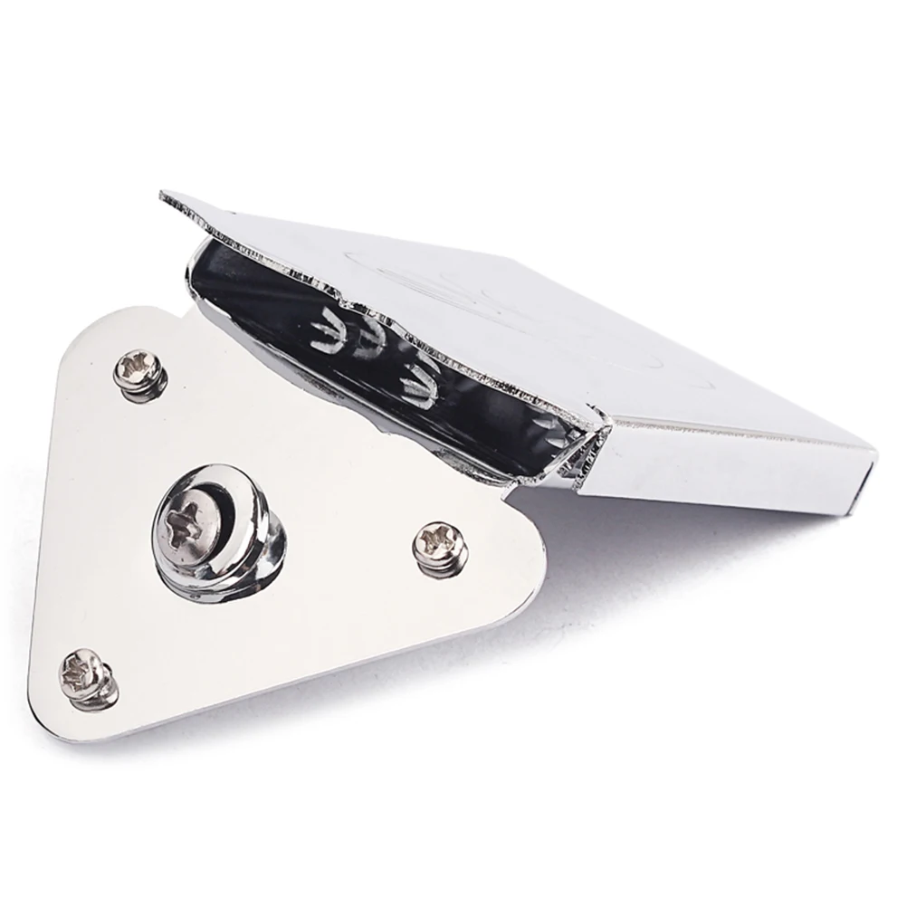 

Metal Triangle Mandolin Tailpiece Guitar Parts Silver Durable Removable Coverplate Easy String Changes Tone Enhancement Guitar