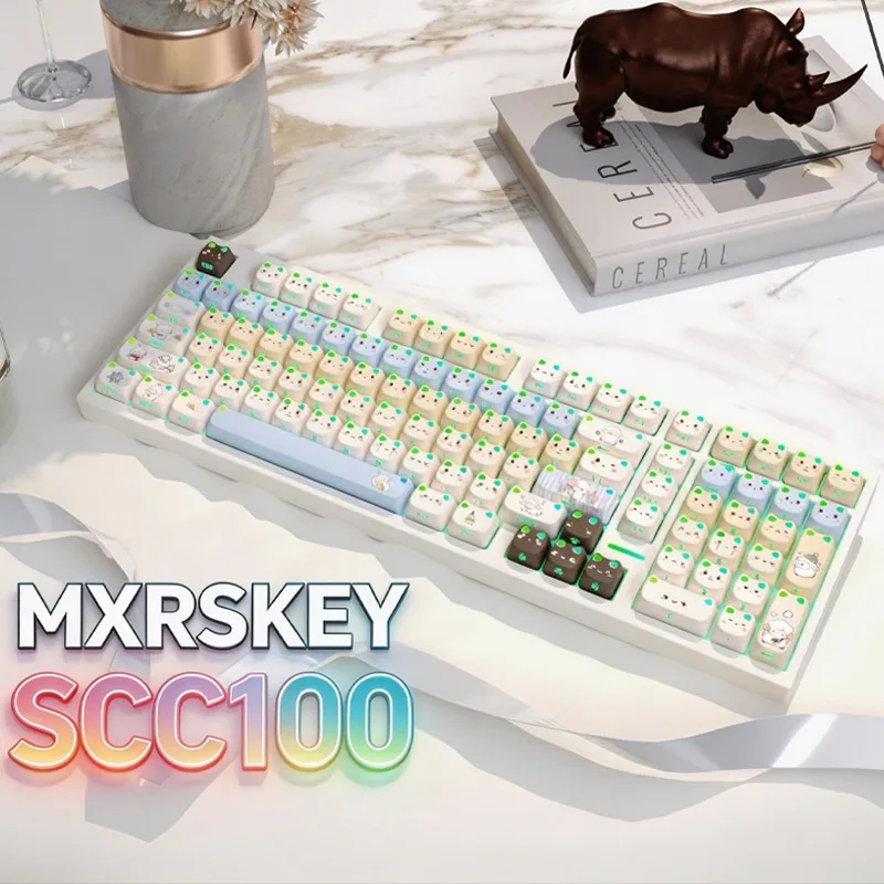 MXRSKEY SCC100 Mechanical Keyboard Customization Kit Wireless Tri ModeGasket Structure Aluminum Alloy DIY Keyboard