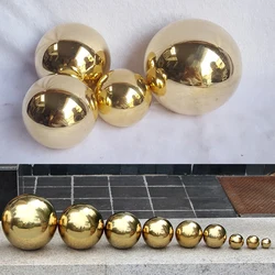 201 Stainless Steel Titanium Gold  Hollow Ball Seamless Mirror Ball Sphere Home&Garden Party Decor Supplies