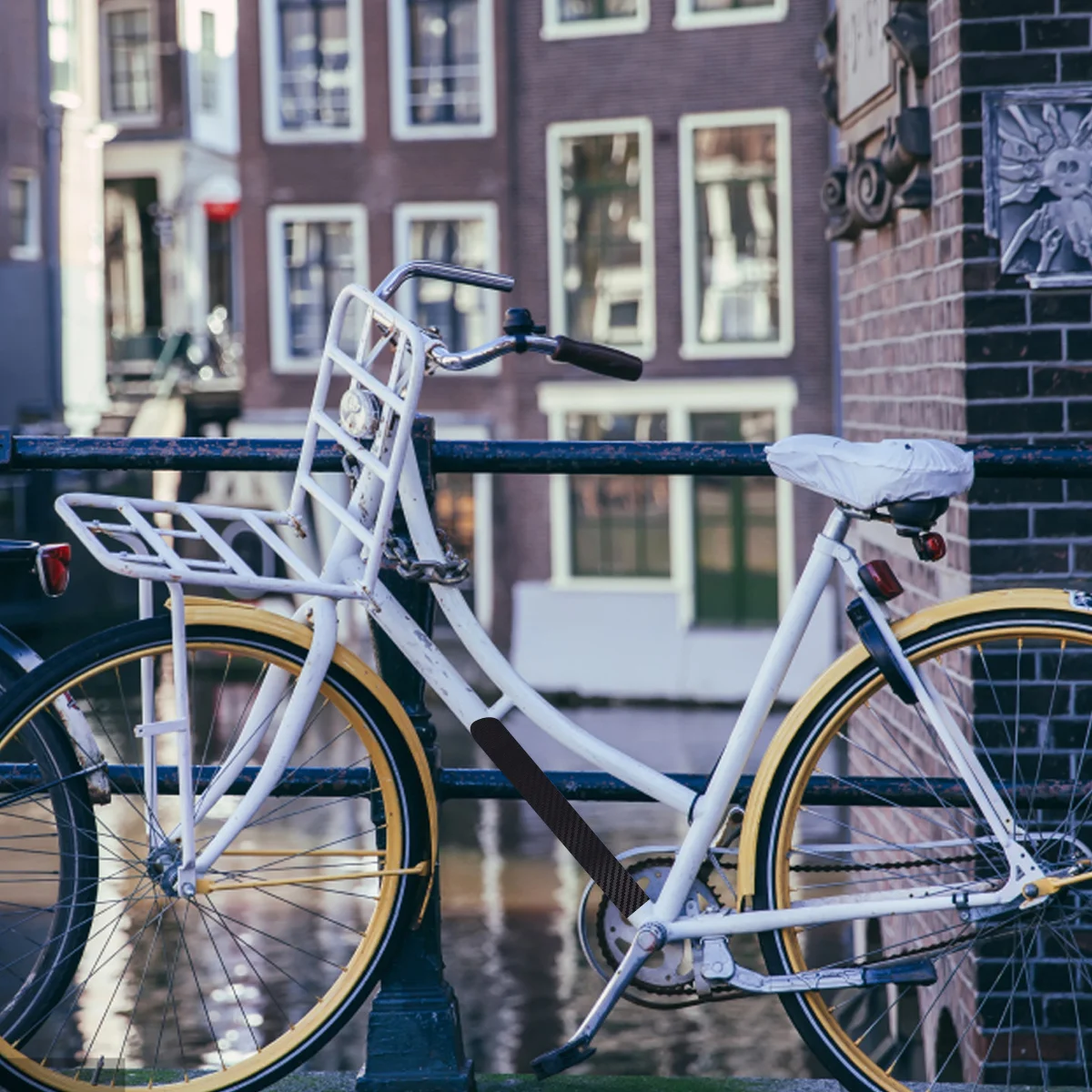 

3Pcs Bike Frame Protection Stickers Matte Black Carbon Fiber Transparent Anti-Scratch Paste for Mountain Road Foldable Bike