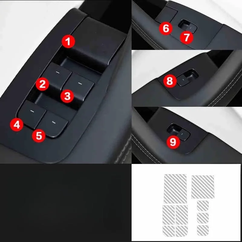 

For Tesla Model 3/Y 2025 Steering Wheel Buttons Sticker Edamame Car Decoration Refresh Car Accessories Key Protection Sticker