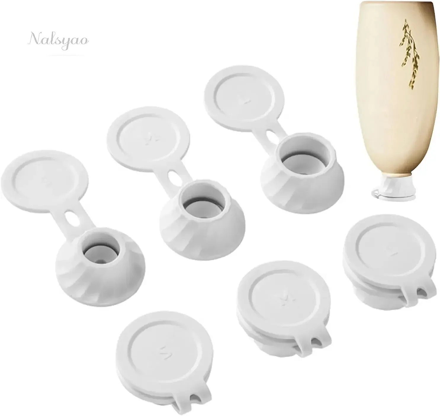 Wholesale 3pcs Leakproof Inverted Bottle Cap Plastic Cup Lid for Shower Gel Shampoo Kitchen Spice Bottle