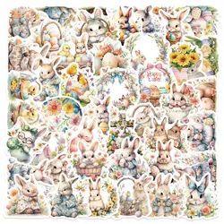 10/30/50pcs Cute Easter Stickers Cartoon Rabbit Decals Party Decoration DIY Fridge Suitcase Skateboard Phone Notebook Kids Toys