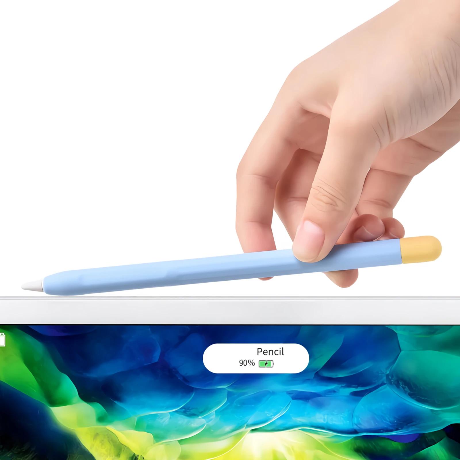 

Pencil 2 Holder Stylus Case Pencils Protective Cover Shell Blue Screen Touch Sleeve