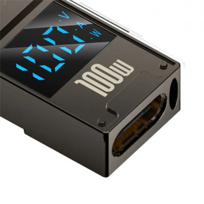 A23F-Type-C USB-C Input To DC 5.5X2.1Mm Jack Smart LED Display 100W Output Power 20V 5A PD Charge 65W Adapter For Laptop