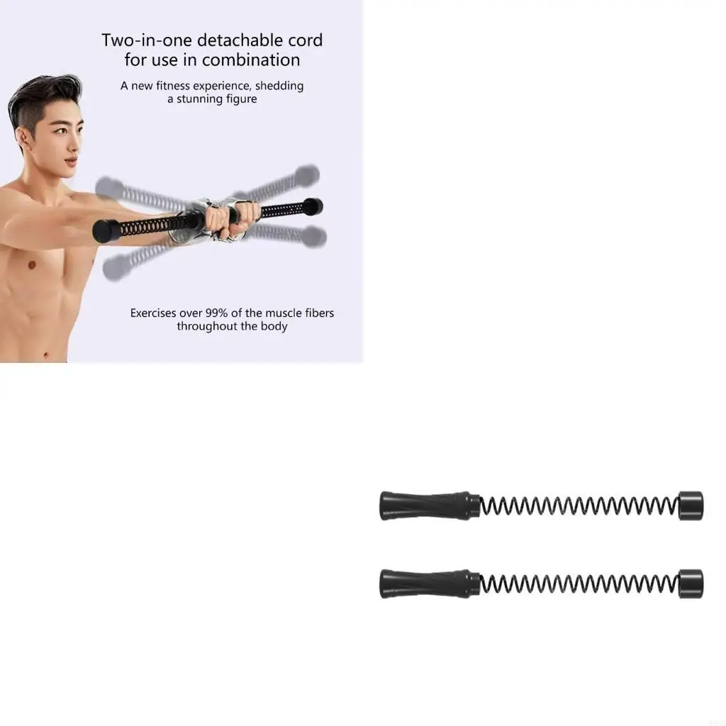 2 قطعة حبال بناء العضلات العضلة ذات الرأسين ثلاثية الرؤوس مقوي معدات اللياقة البدنية الرياضية