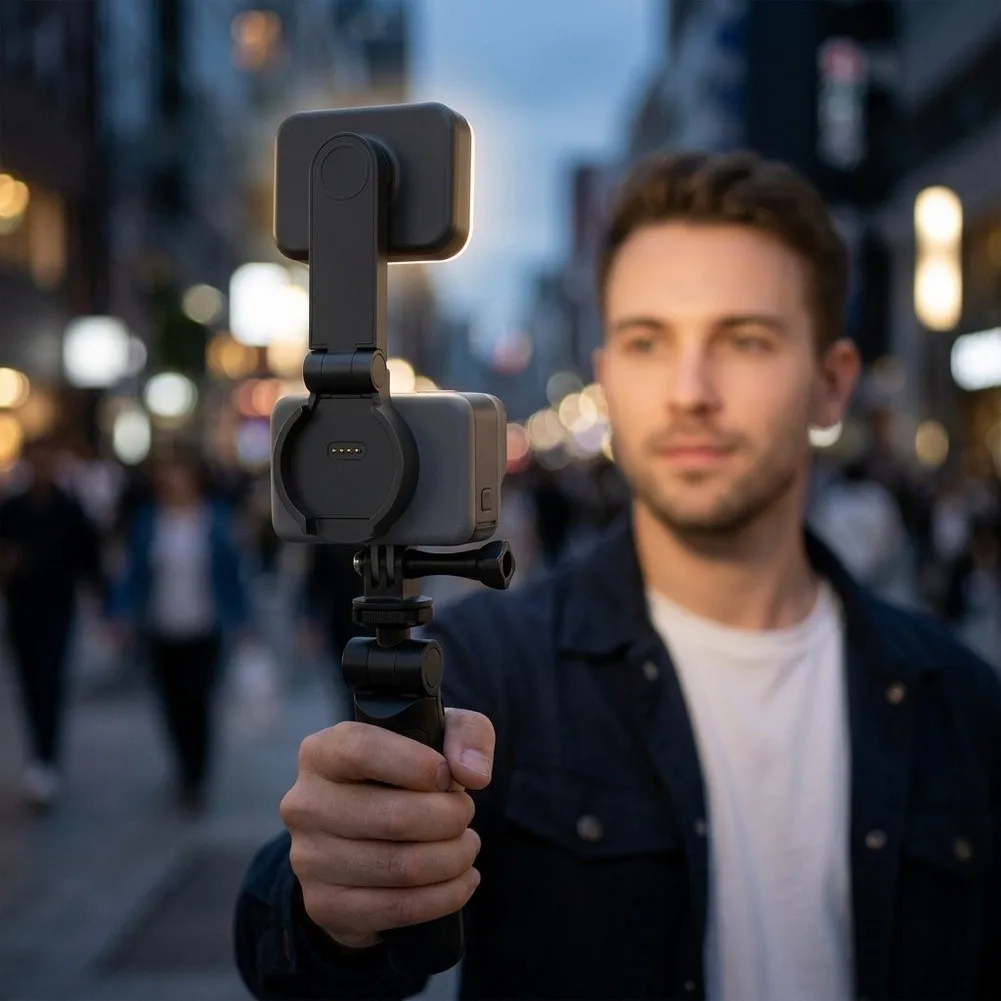 Magnetic Fill Light For DJI Pocket4,4p Auto-Follow LED Rechargeable Auxiliary Fill Light For Selfie Photography Accessories