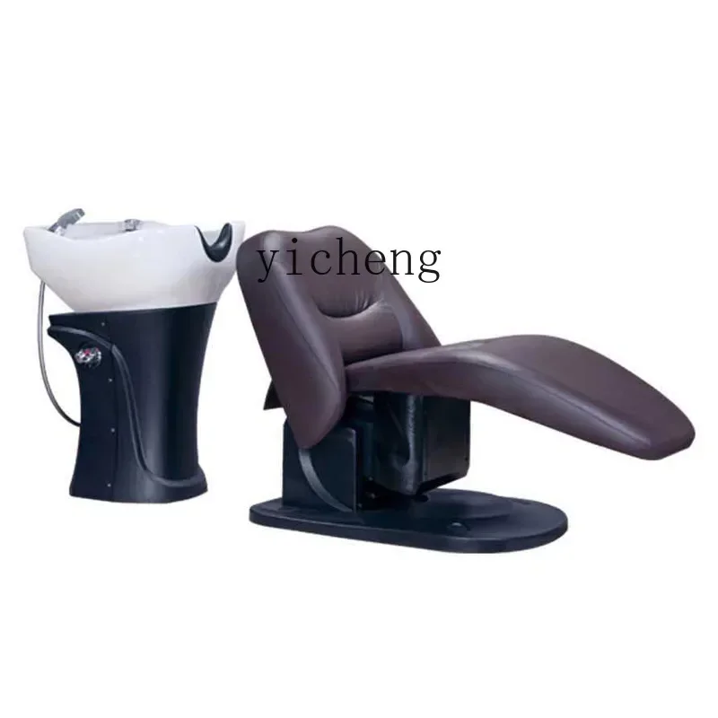 Electric Shampoo Chair Reclining Rotating Sitting Hair-Washing Chair Beauty Salon Chair