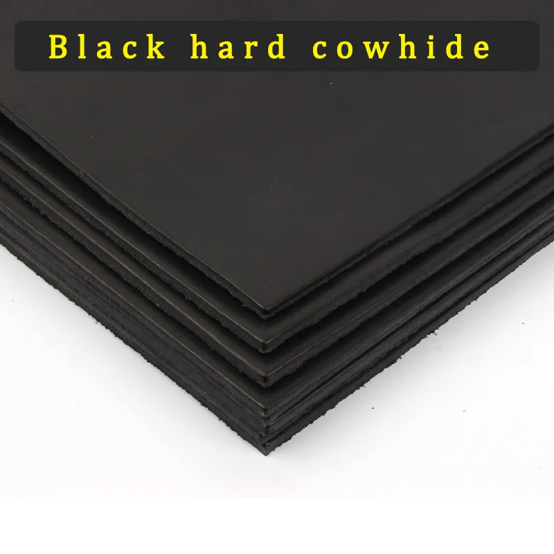 First layer cowhide, genuine leather, black vegetable tanned leather material, about 4.5mm thick hard cowhide belt, waist protec