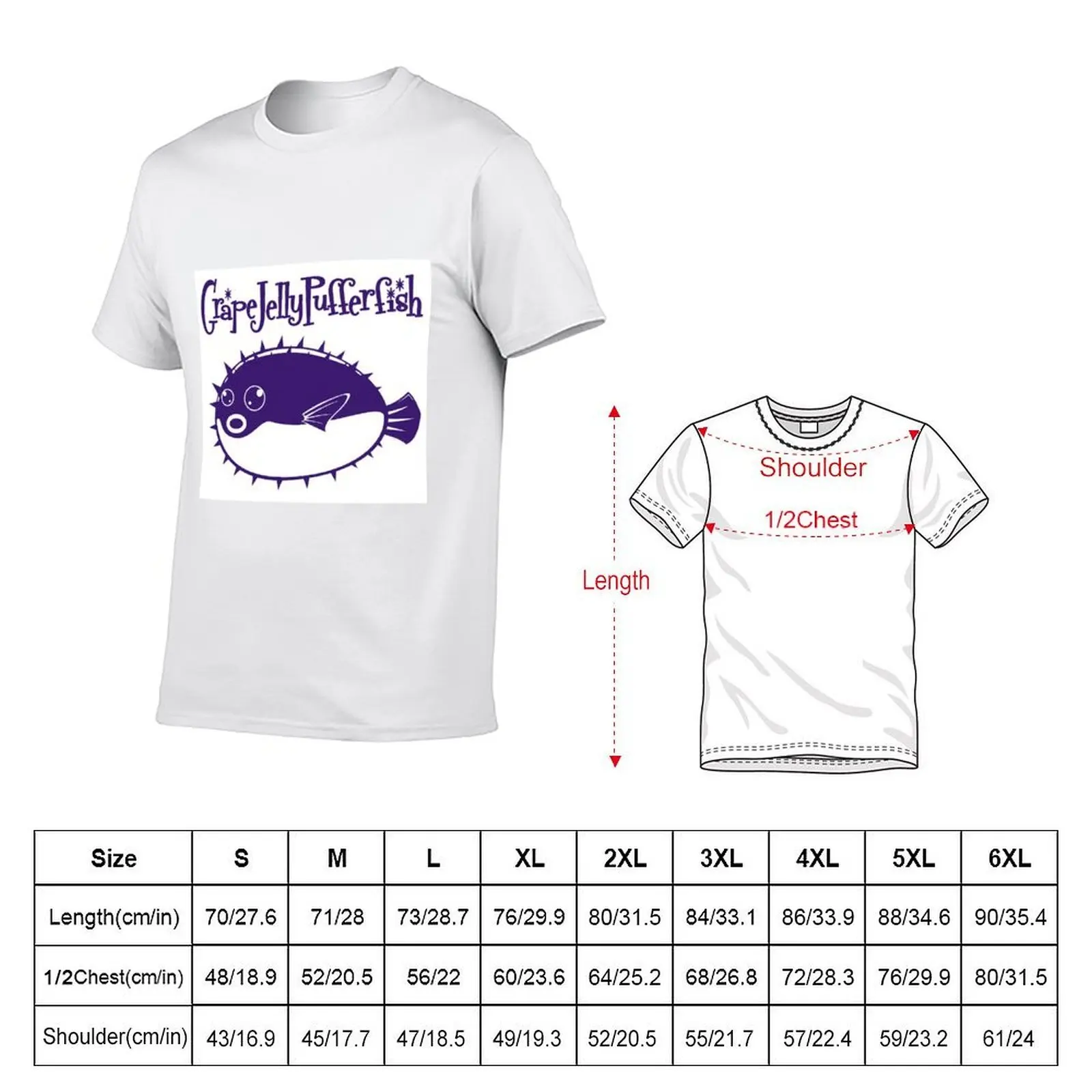 grapejellypufferfish by Reeks808 T-Shirt cotton t shirts high quality t shirts for man pack cotton T-Shirt