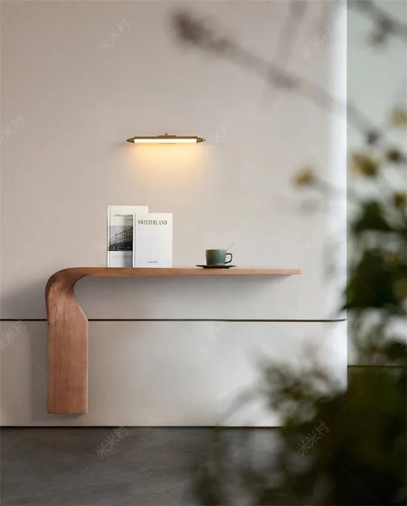 Simple Art Console Table Creative Entrance Furniture Console High-grade Special-shaped Solid Wood Wall Nordic Decorative Table E