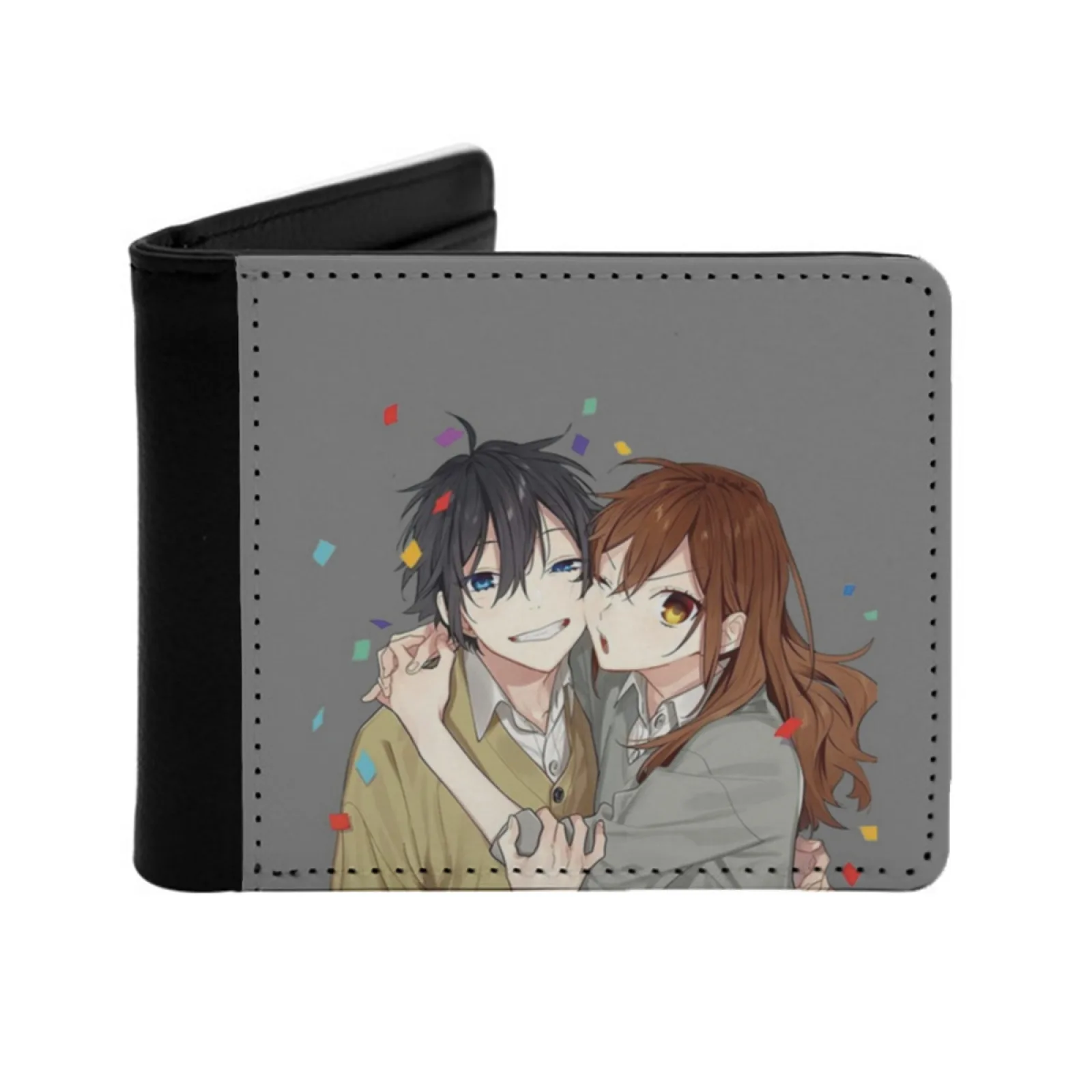 

Horimiya Men Wallets Card Man Wallet Short Purse Bi-Fold Personalized Purses Personalized Print Vintage Multifunction Money Bag