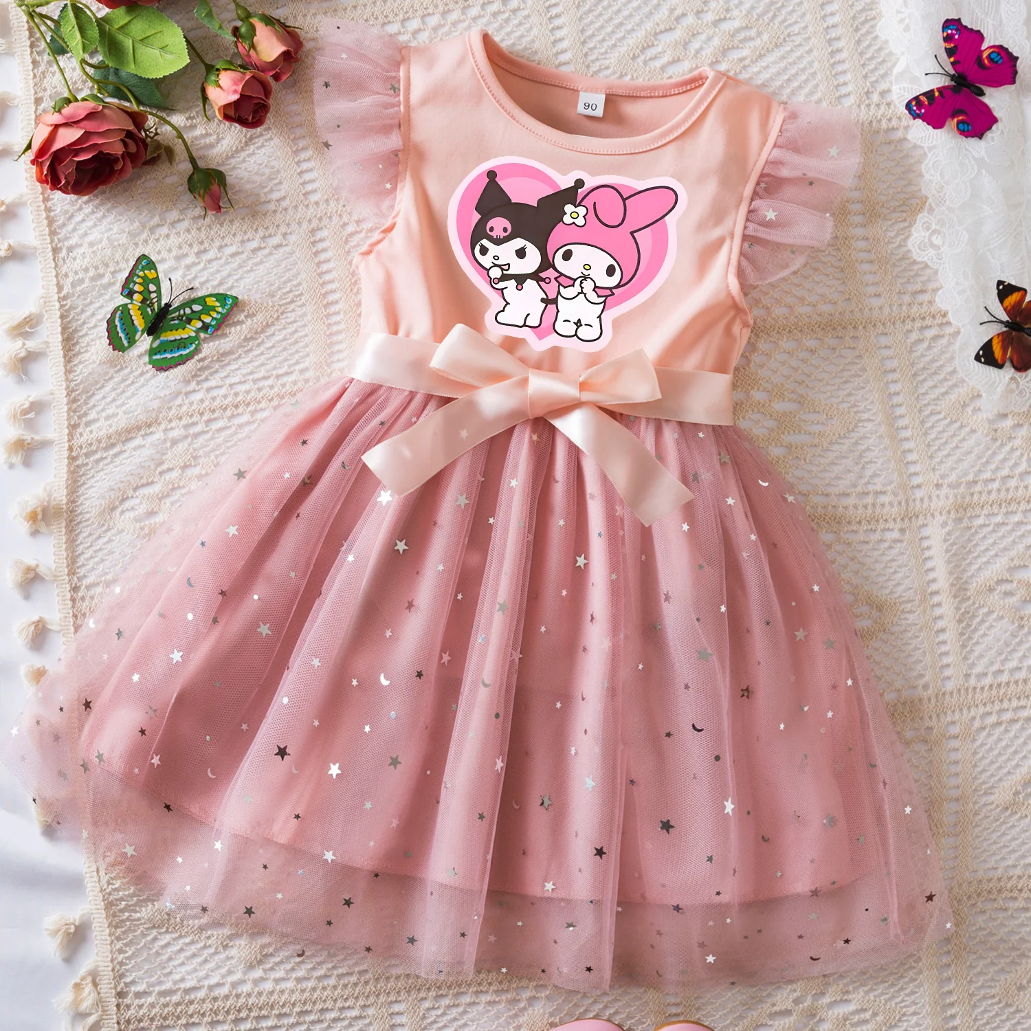 

My Melody Summer Toddler Girl Dress Princess Star Baby Girls Clothes Tulle Tutu Dress for Children Party Dress 2-6Y