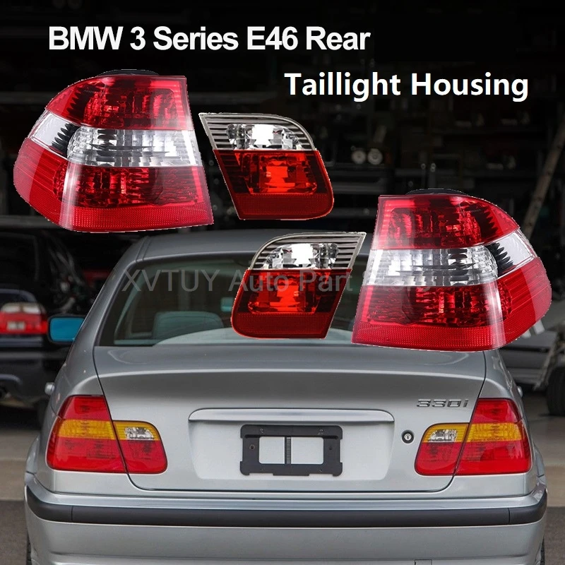 

For BMW 3 Series E46 Rear Lamp Reverse Brake Tail Lights Anti-rear-end Collision Taillight Housing Only Casing No include bulbs