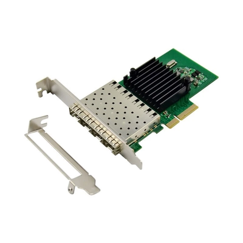 I350AM4 Chip PCIeX4 4Port 1000Mbp Fibra SFP Servidor Desktop Placa QXNF