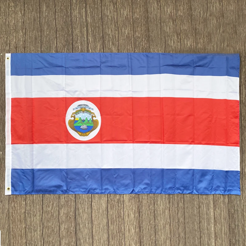 xvggdg   NEW costa rica Flag 3ft x 5ft Hanging  costa rica   banner  Polyester standard Flag