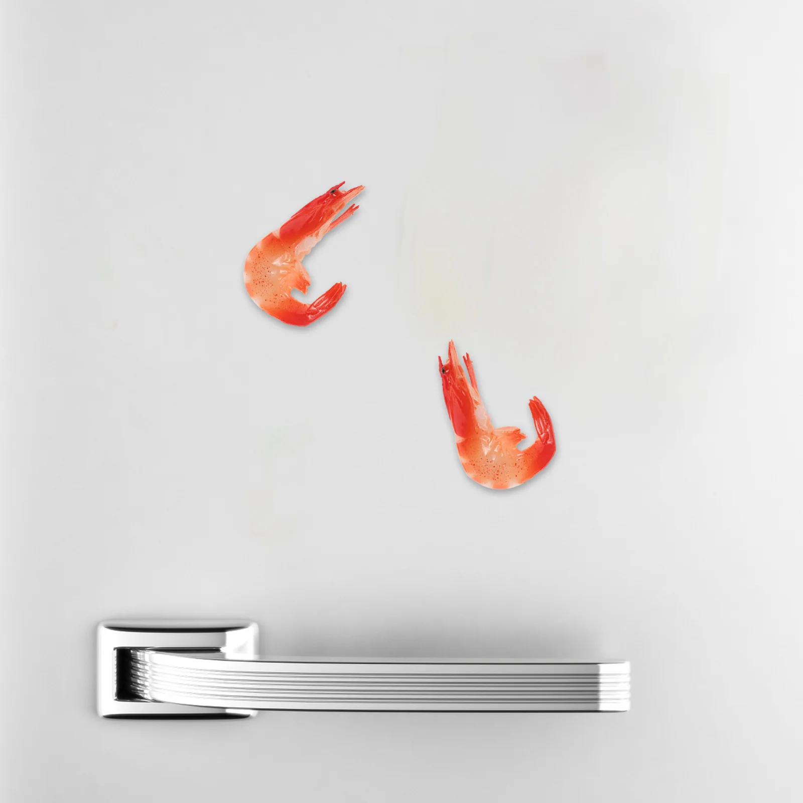 

2 Pcs Artificial Shrimp Fridge Magnet Office Magnets Food Refrigerator Pvc for Cute