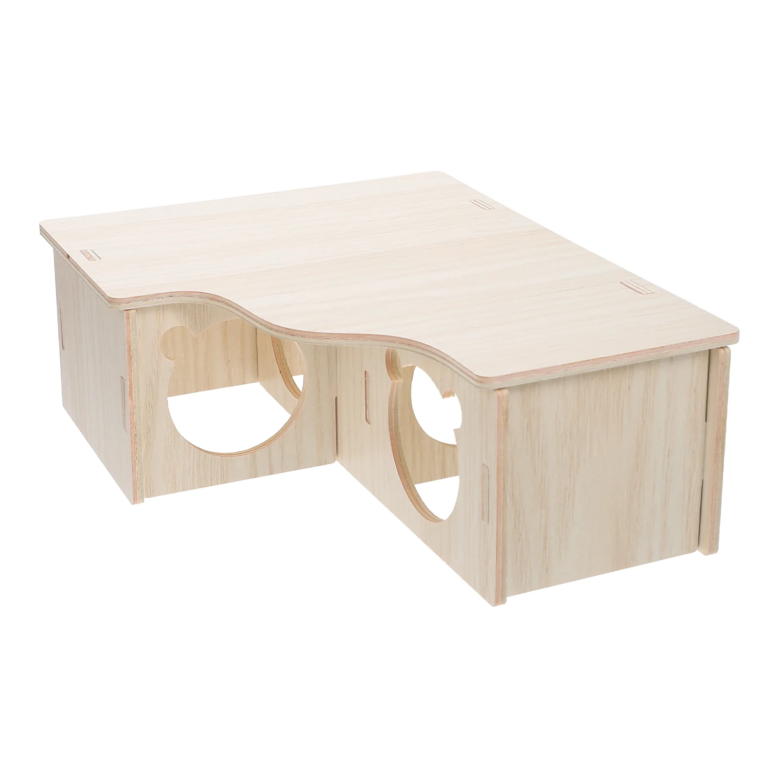 

Wooden Hamster House Small Pet Toy Multi Use Teeth Grinding Hideout Place Nest Habitation Accessories