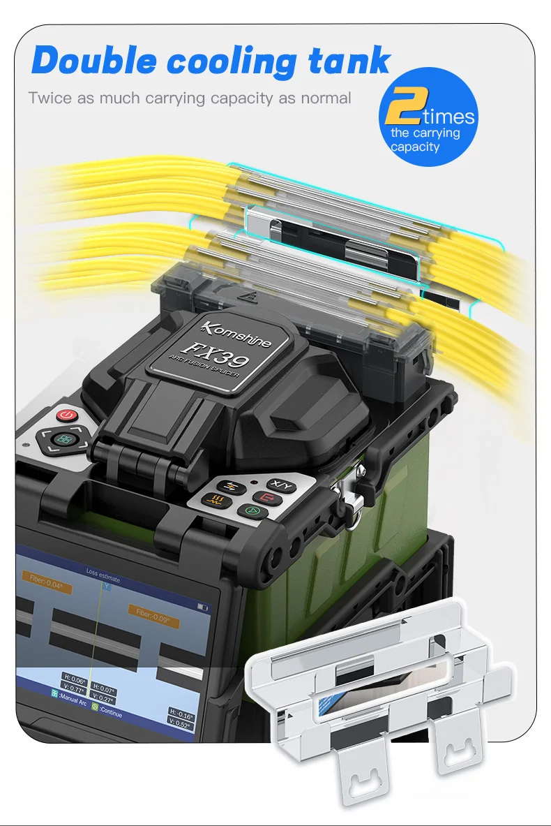 Optical Fiber Fusion Splicer Komshine Classic FX39 Core Alignment Six Motors Welding Machine Empalmadora de fibra óptic