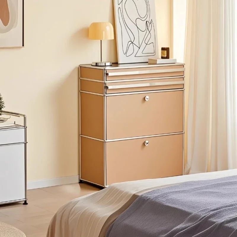 

Home Furniture Modern Luxury Cabinet Stainless Steel Modular Storage Lockers Storage Locker Dresser Bedroom Living Room Cabinets