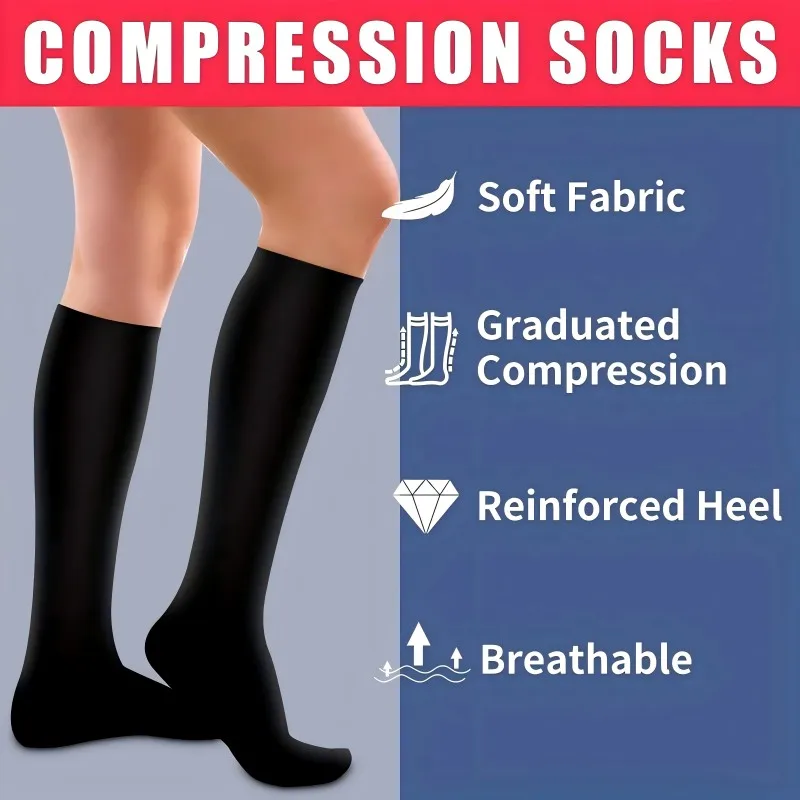 26 Styles Compression Candy Color Stocking Blood Circulation Promotion Slimming Compression Socks Anti-Fatigue Comfortable Socks