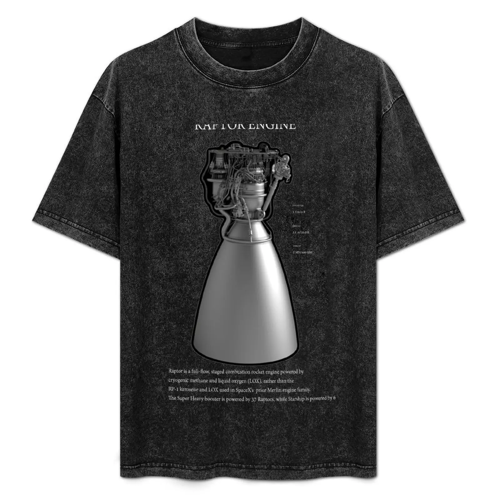 

SpaceX Raptor Engine - SpaceX Starship T-Shirt Plus Size Loose Short Sleeve Top