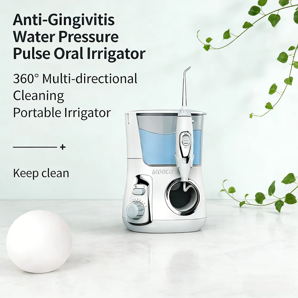 

Профессиональный ирригатор для полости рта с 10 режимами, регулируемый, с резервуаром для воды 800 мл, электрический зубной ирригатор с 5 насадками