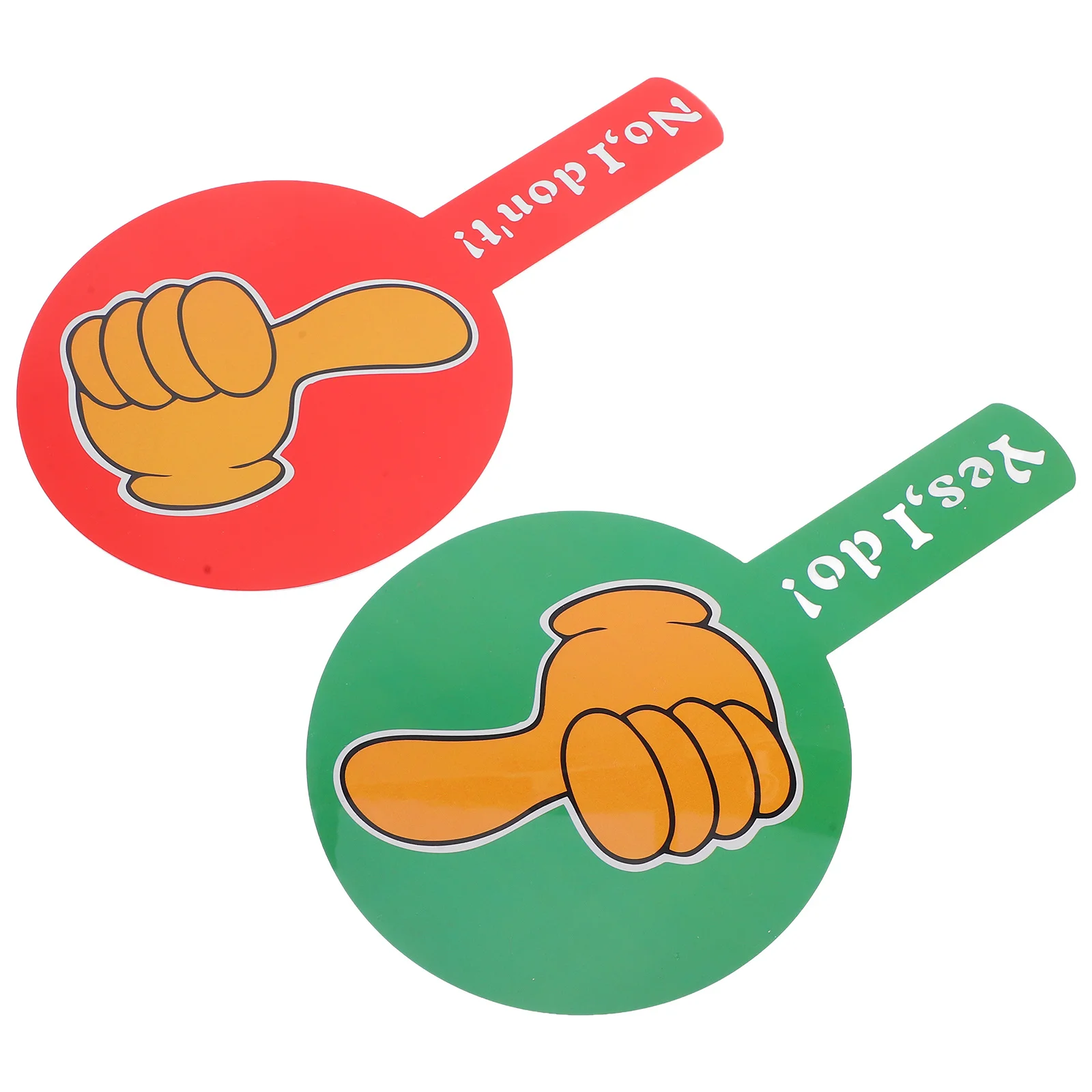 

2pcs Double Sided Red Green Reusable Answer Paddles For Classroom Voting Teacher Supplies Yes No Response Paddles Classroom