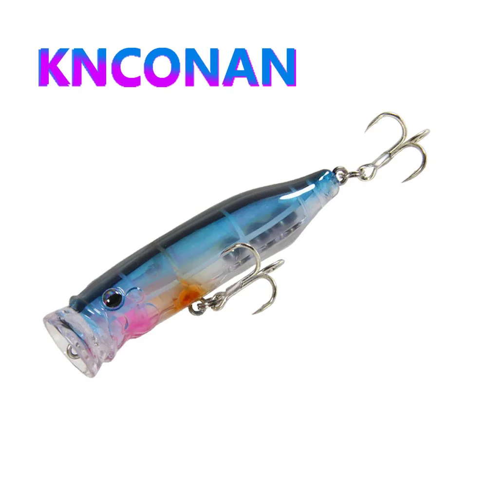 70mm 9.4g Topwater Popper Fishing Lures Surface Saltwater Twitch Wobblers for Pike Swimbait Long Casting Artificial Hard Bait