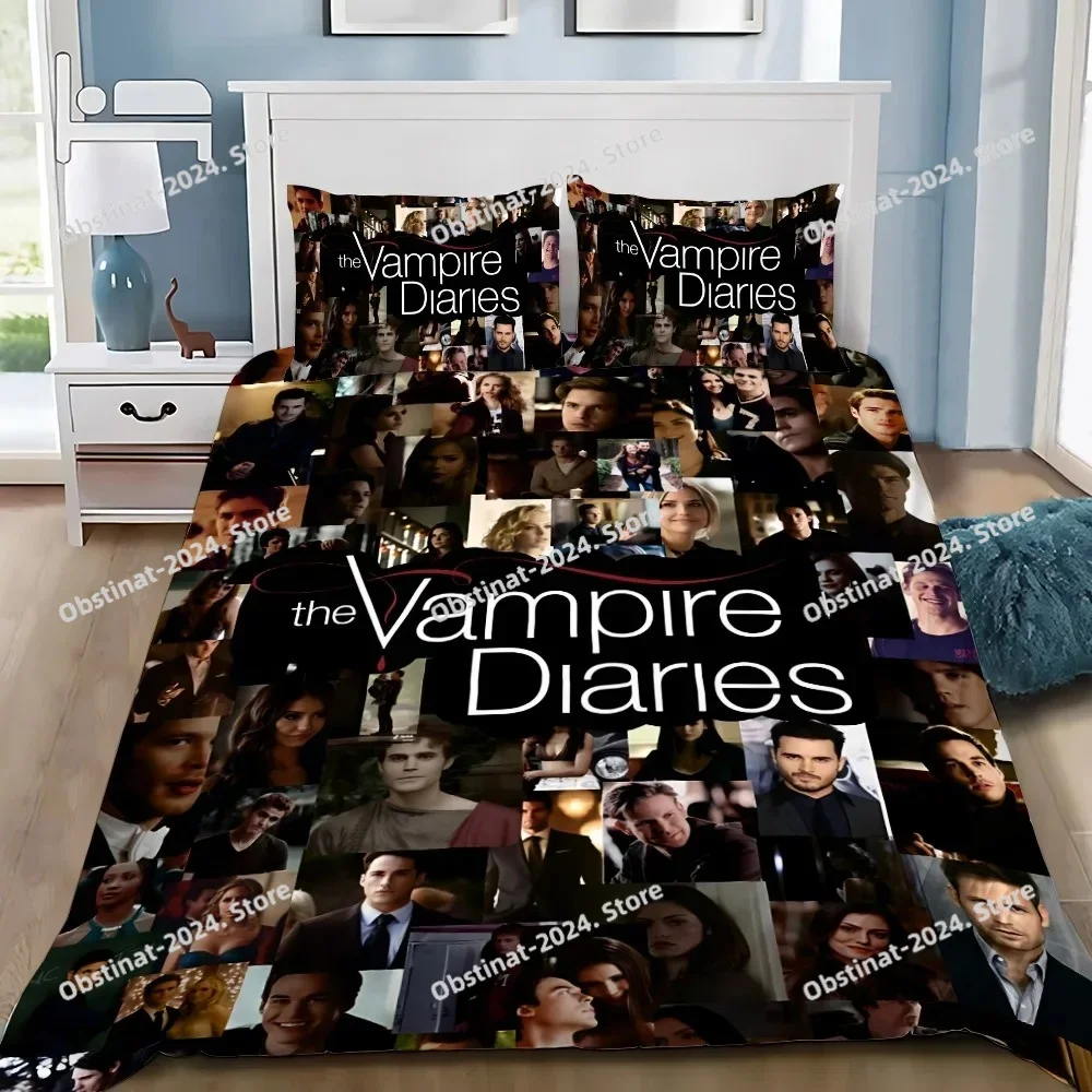 

D-Damon Salvatore The Vampire Diaries Duvet Pillowcase Bedding Set Boy Girl Bedroom Decoration Children Gift Single Double Large
