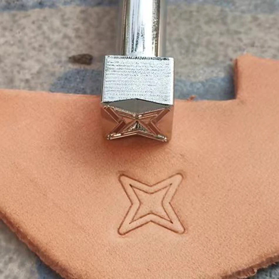 

Leathercraft hardware tools, precision steel engraving and embossing tools, diagonal decorative patterns with embossed designs.