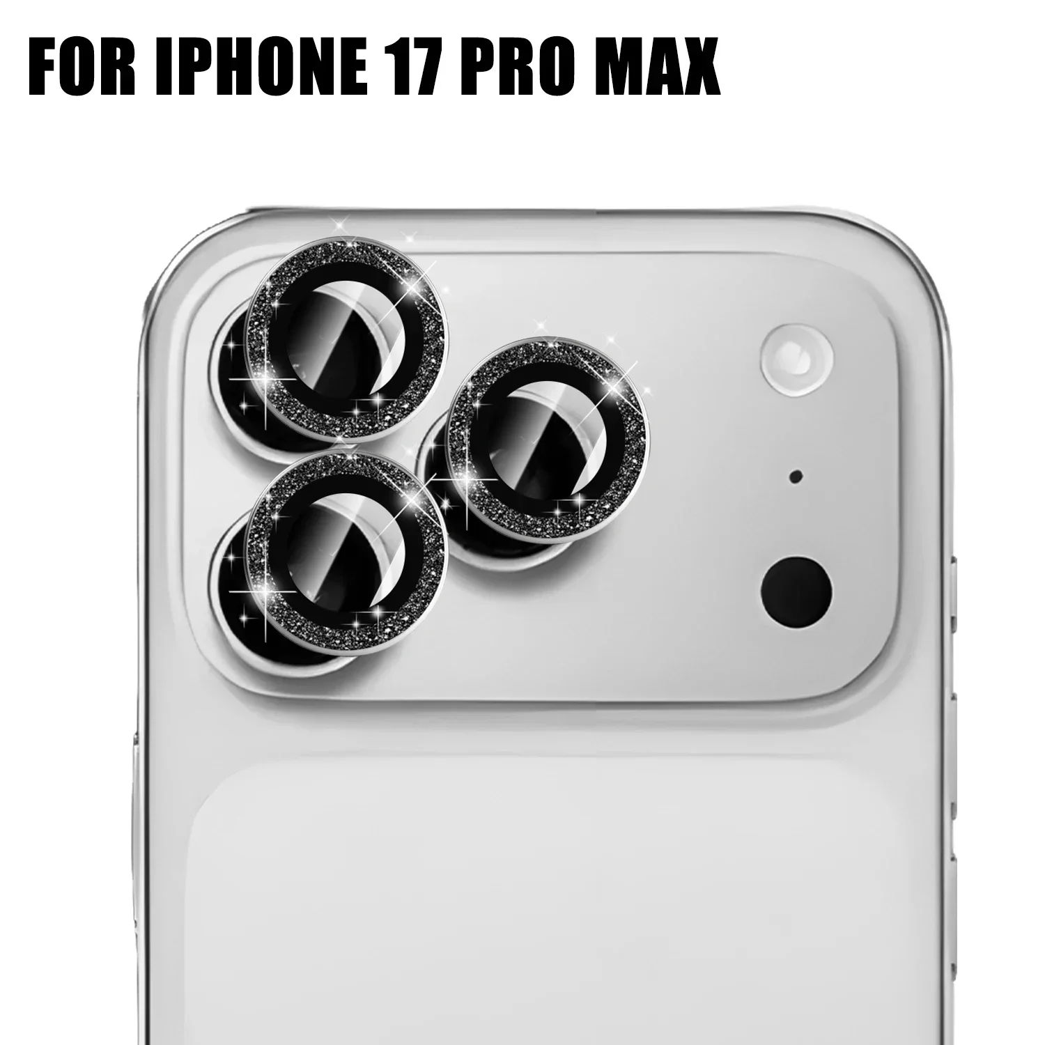 

New Style For IPhone 17 Pro Max 17Air 16 Metal Glitter Lens Film HD Glass Camera Protective Cap For 17 Camera Protector Ring