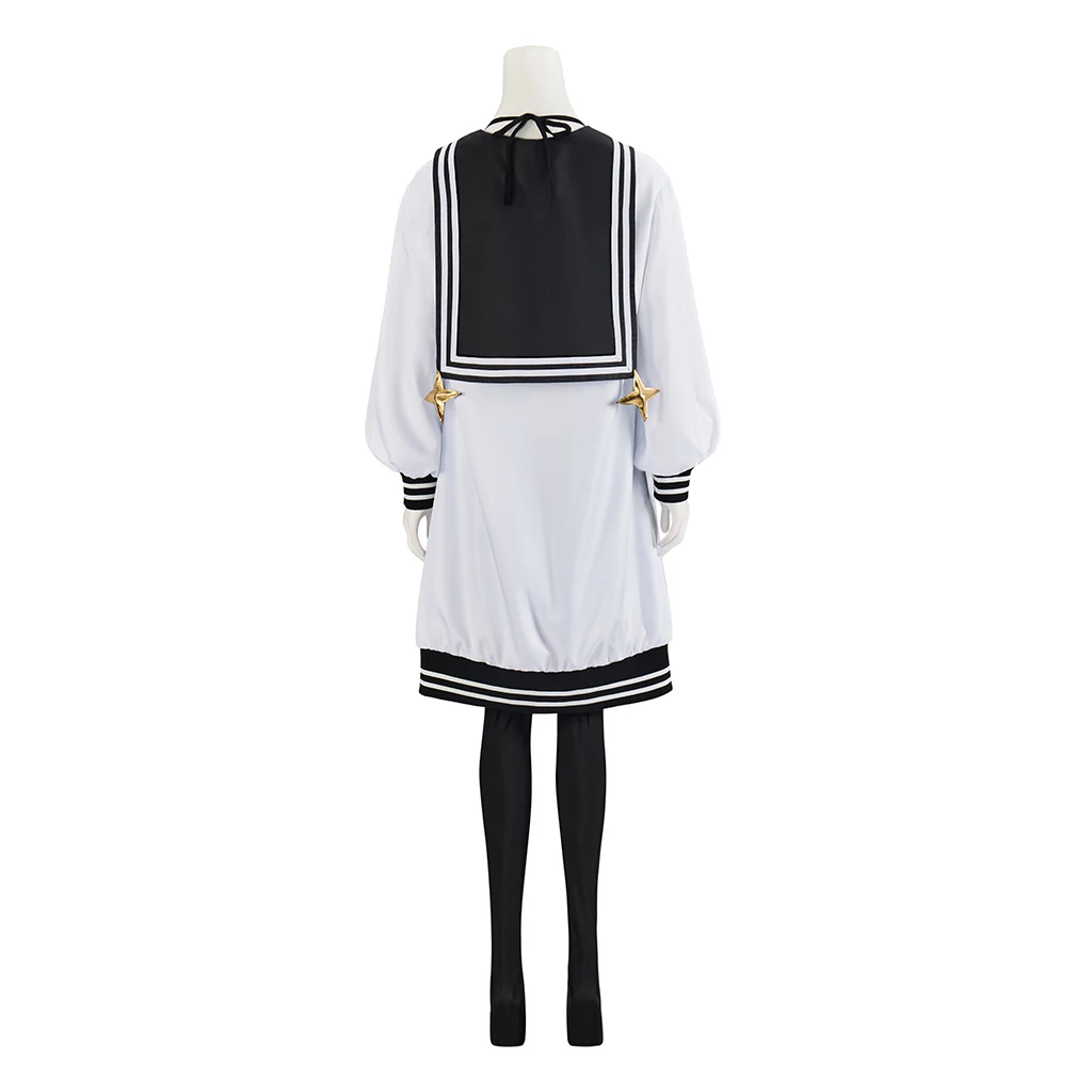 Anime Magic Cosplay Girl Costume White Jacket Suit Navy Collar Cape Uniform Women's Combat Suit Skirt Party Anime Con Costume